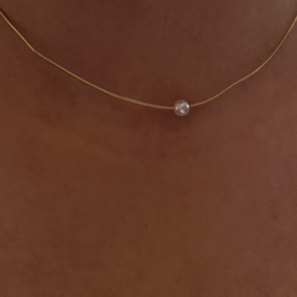 Bundle Two Elegant Gold Necklace with Pearl Accent.